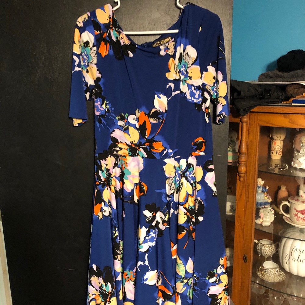Marc Boyer Blue Floral Dress